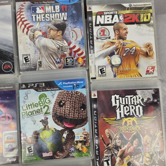 PS3 Lot of 10 PlayStation 3 Call Duty, NBA, Guitar, MLB, Uncharted 2, Speed Work - Picture 3 of 8